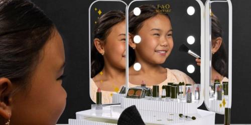 FAO Schwarz Makeup Vanity Mirror Set w/ LED Lights Only $31.99 on Target.com (Reg. $40)