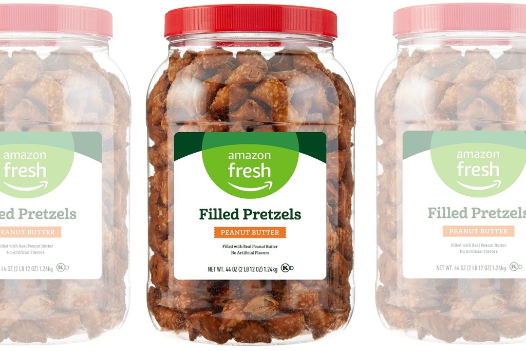 Filled Pretzels in Jar