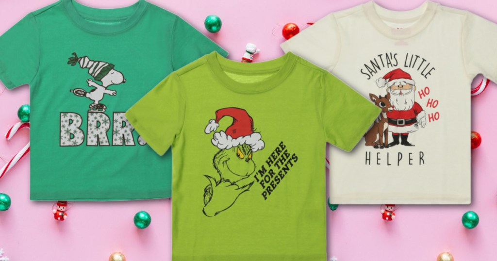 Five Below Christmas Graphic Tees for the Family ONLY $5.55 Hip2Save