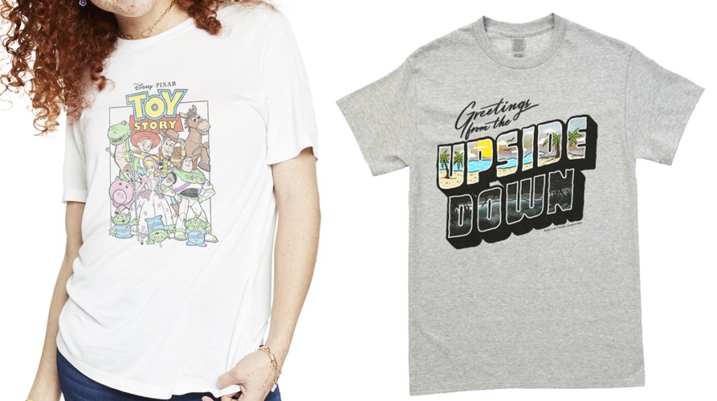 toy story and stranger things graphic tees
