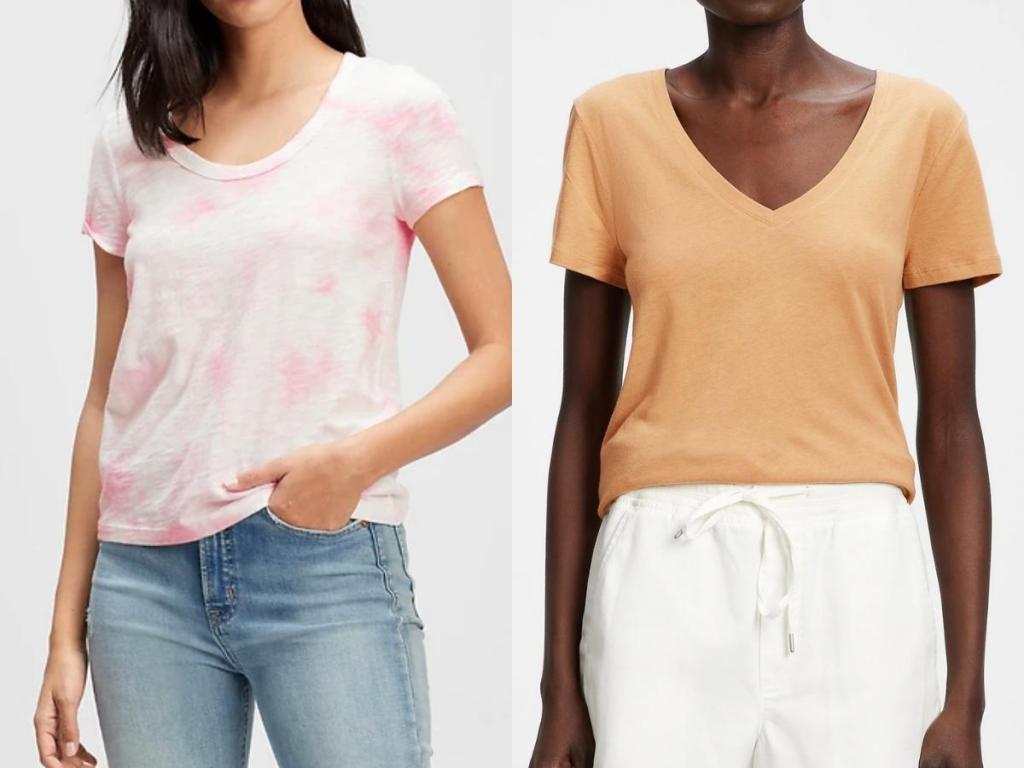 gap factory women's scoopneck and v-neck t-shirts