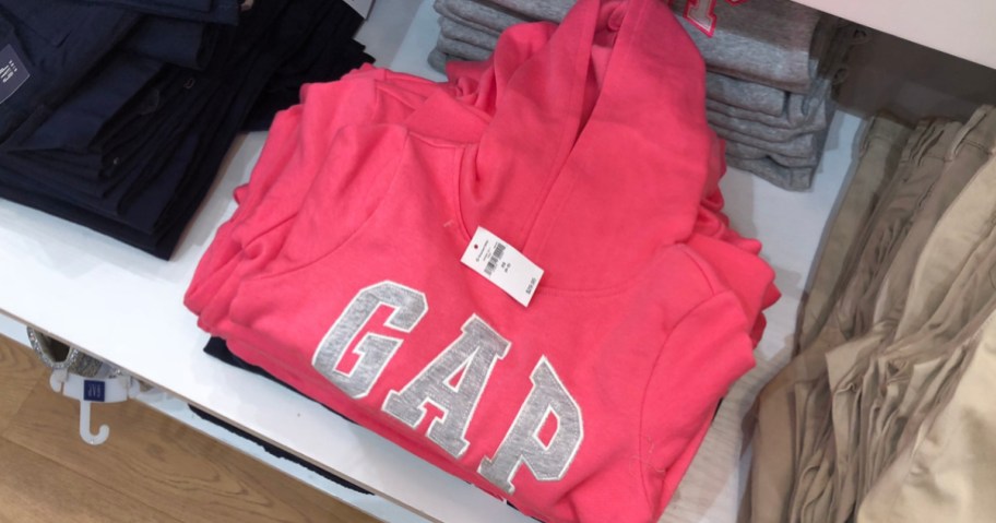 Gap hoodie on shelf