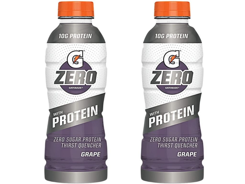 2 bottles of Gatorade Zero with protein