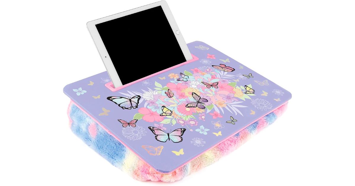Girls Butterly Lap Desk with Cushion