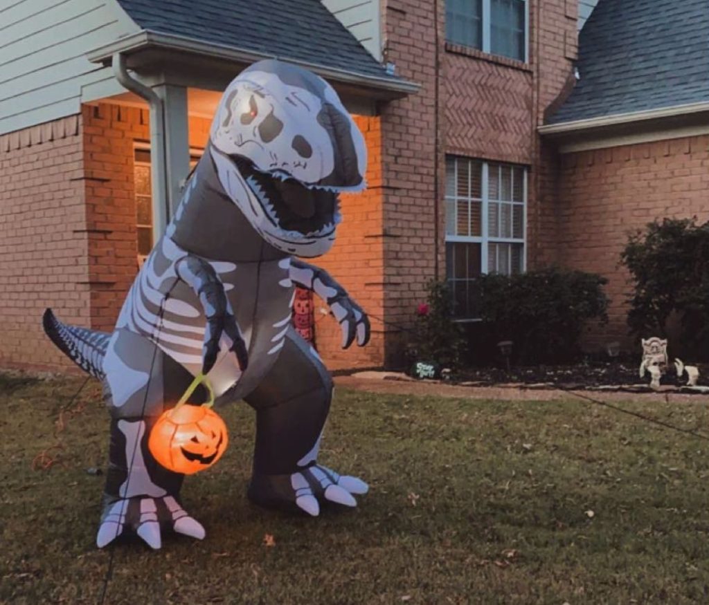 Goosh Halloween Inflatable Skeleton Dinosaur