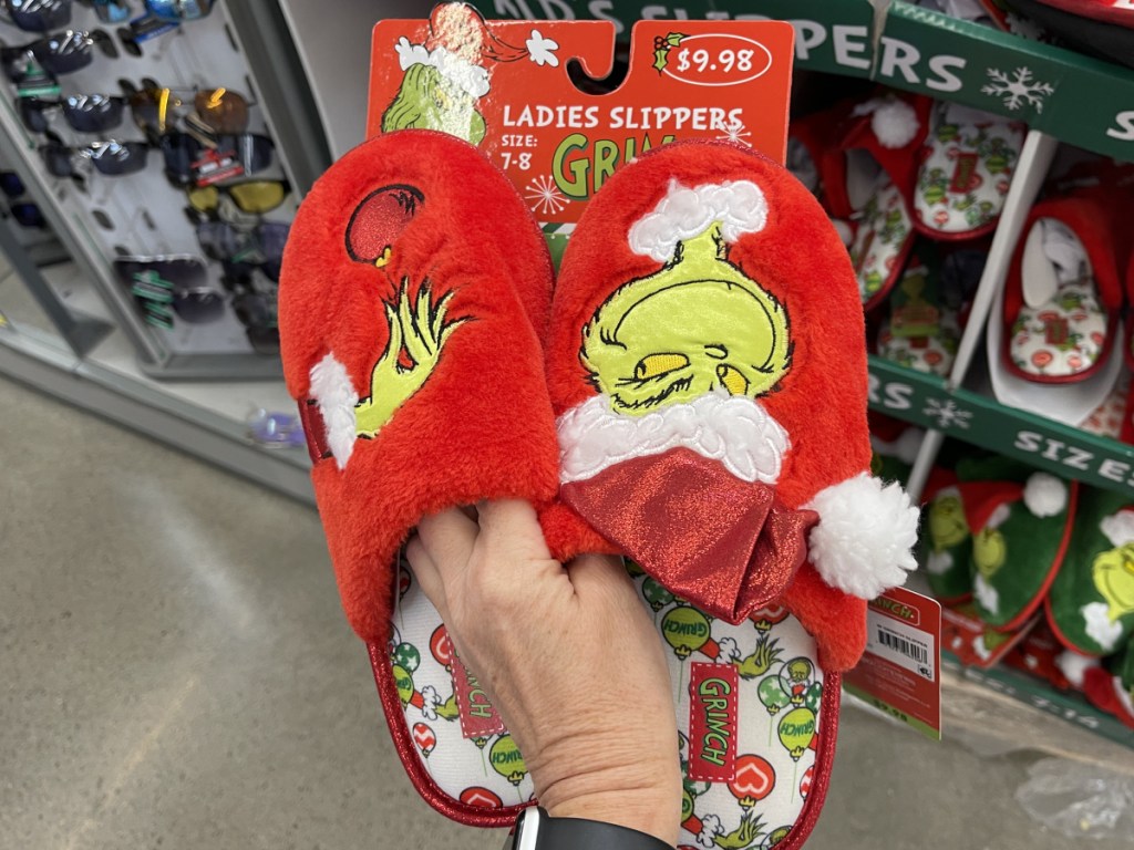 Plush Slippers Womens Grinch Slippers The Grinch Kids Kids Green