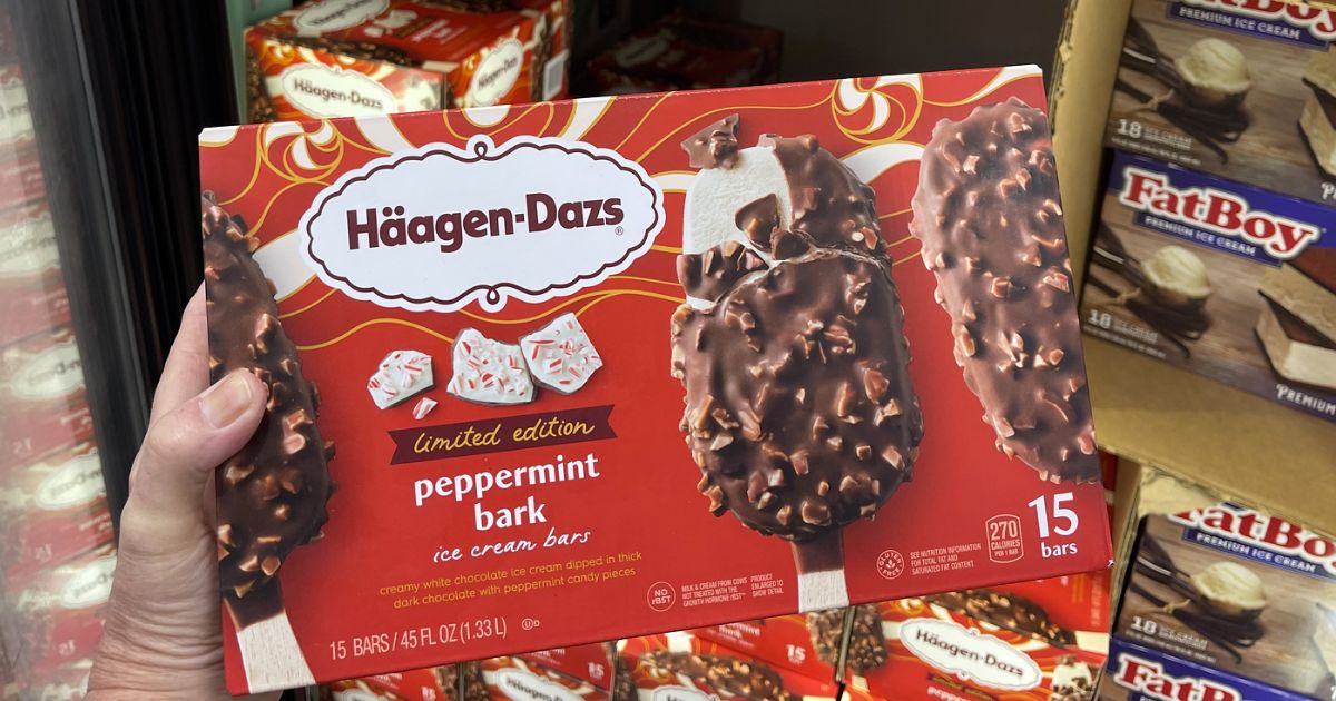 Haagen-Dazs Peppermint Bark Ice Cream Bars are Back at Costco for a Limited  Time | Hip2Save
