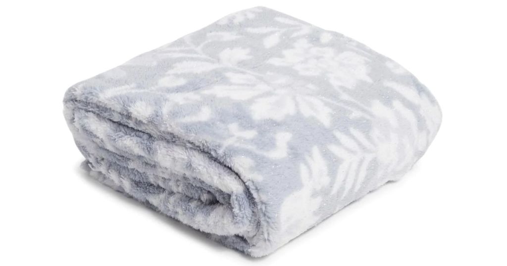 Vera Bradley Factory Style Shimmer Fleece Throw Blanket