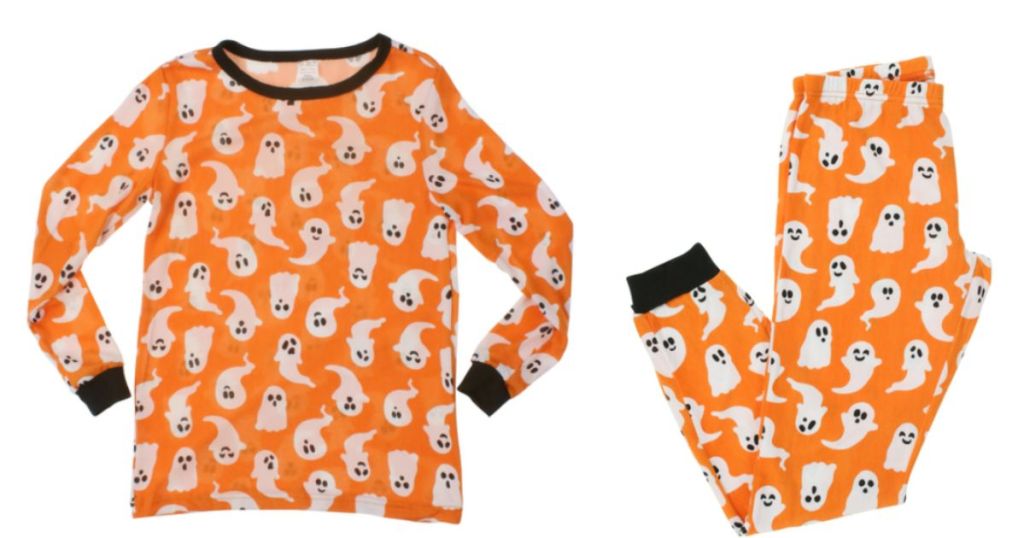 Five Below Juniors Halloween Pajama Top and Bottoms- Ghosts 