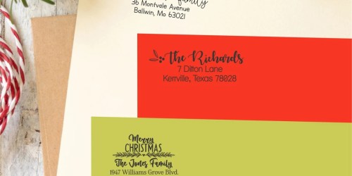 Personalized Holiday Address Stamp Only $17.88 Shipped (Regularly $30) | Perfect for Christmas Cards!
