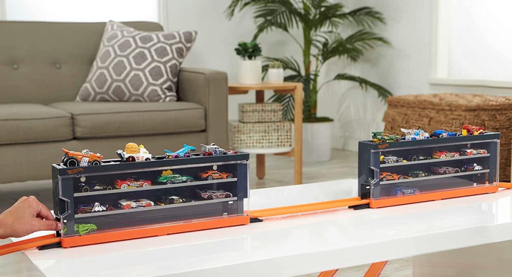 Hot Wheels Interactive Display Case in a home