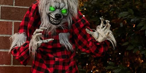 5-Foot Werewolf Animatronic w/ LED Eyes Only $49.99 Shipped | Touch & Sound Activated