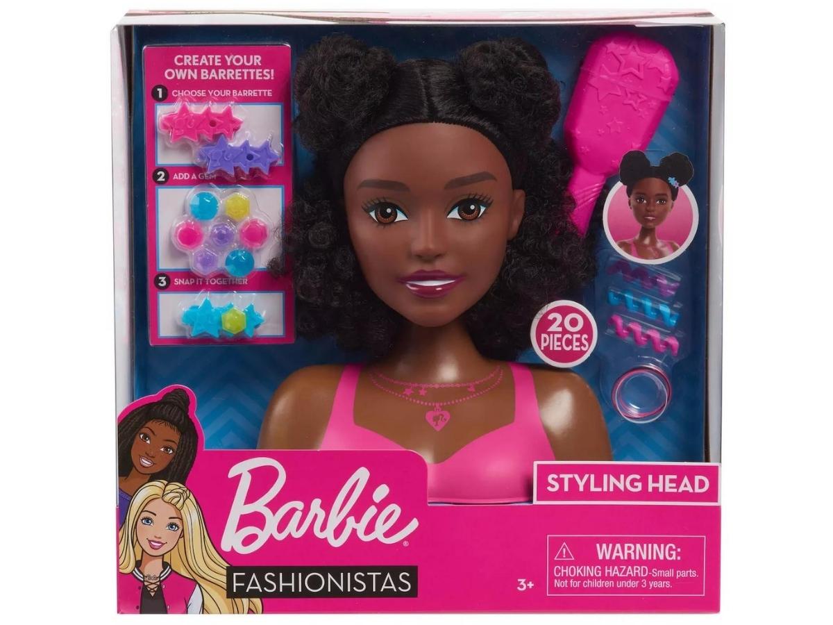 Just Play Barbie Black Hair Small Styling Head
