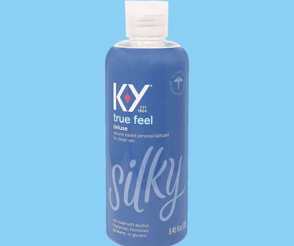 bottle of K-Y True Feel Silicone Lubricant