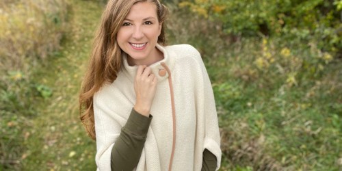 This Cape Sweater By Lauren Conrad is My Fave Fall Fashion Find (Just $23 & Oozes Anthro Vibes!)