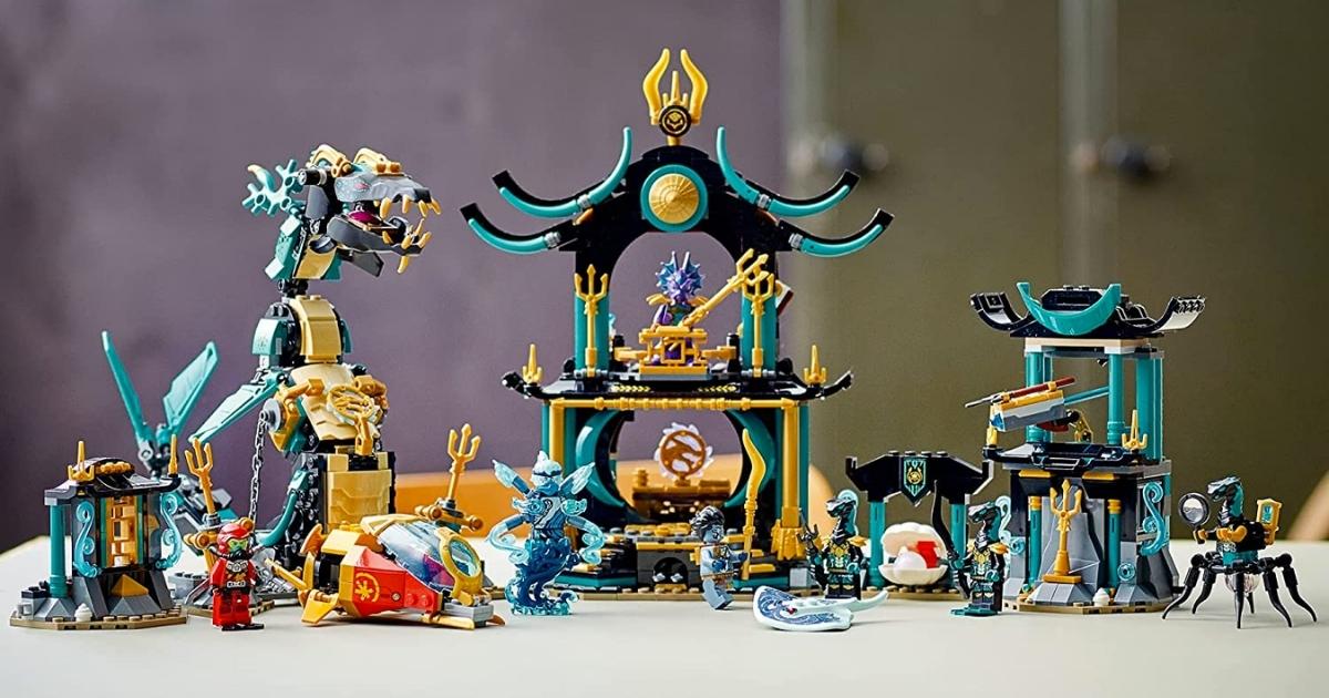 LEGO Ninjago Temple of the Endless Sea Building Set assembled and on display