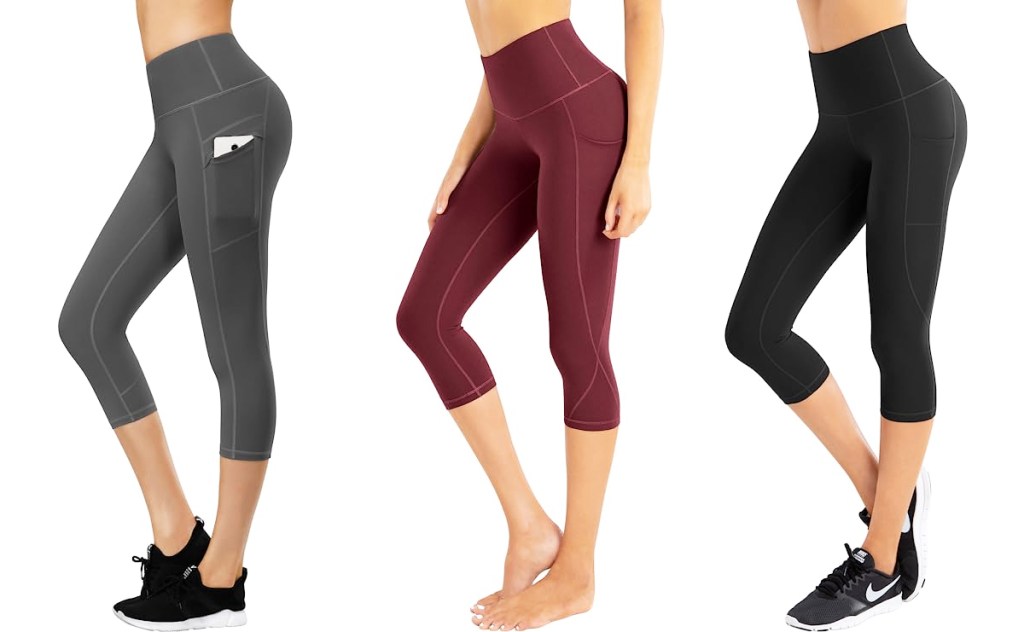 LifeSky Yoga Pants High Waisted Tummy Control Workout Leggings with Pockets