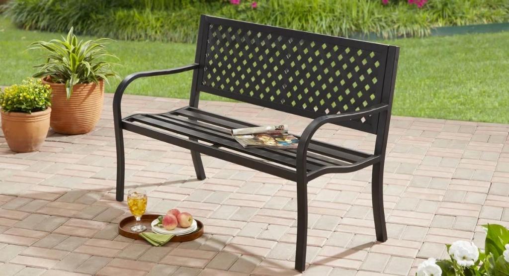 Mainstays Outdoor Durable Steel Bench