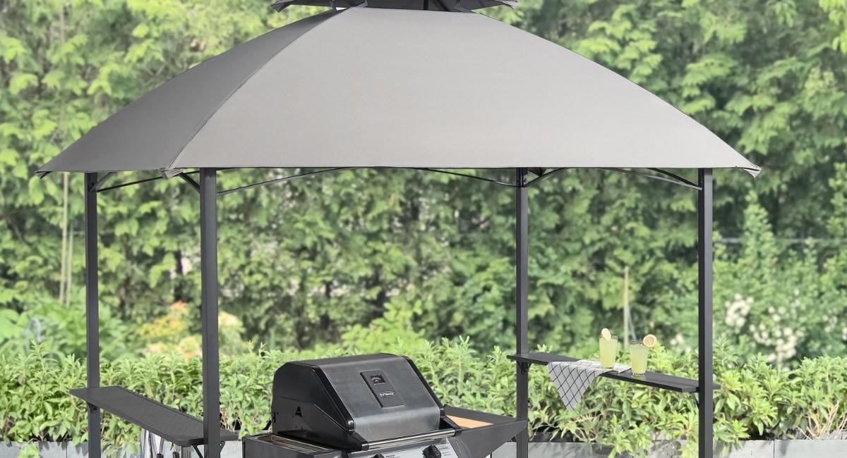 Mainstays Ledger Outdoor Grill Gazebo Only 48 Shipped on