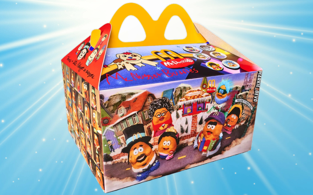 The McDonalds Kerwin Frost Box, one of the new Mcdonald's Adult Happy Meals