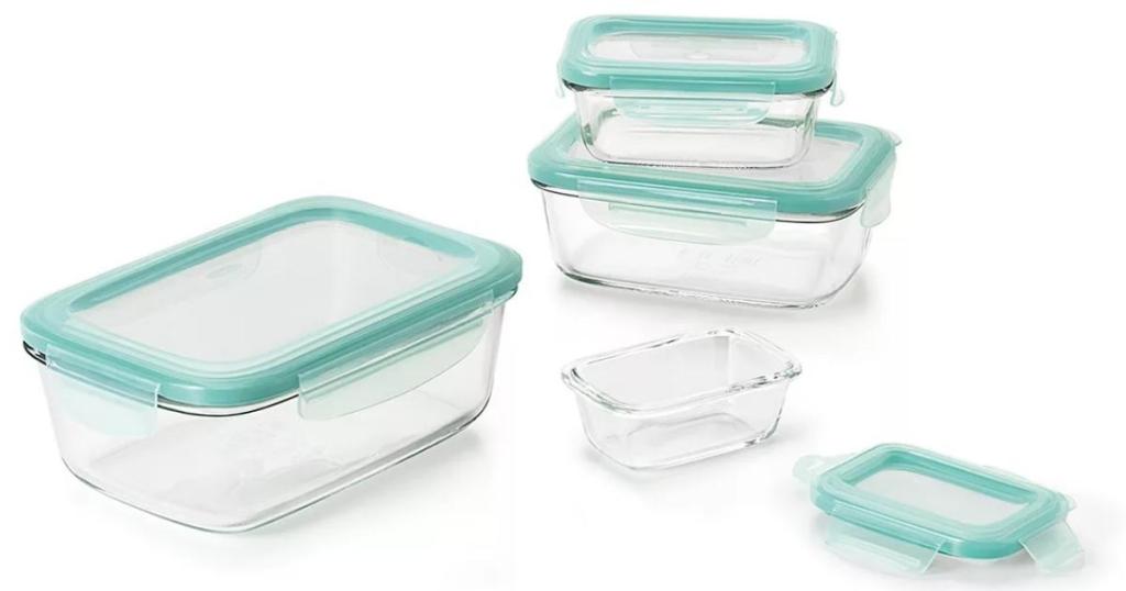 OXO Good Grips Smart Seal Glass Rectangle 8-Piece Set
