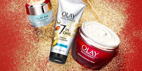 Olay 3-Piece Gift Set Just $30.50 Shipped (Reg. $65) | Includes Moisturizer, Eye Cream, & Cleanser + Free Sample