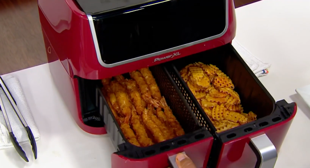 POWERXL AIR FRYER with open baskets