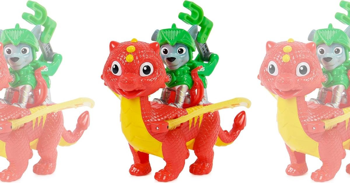 PAW Patrol Rescue Knights Set – Rocky & Drache Flame, Action-Figuren Für Kinder Ab 3