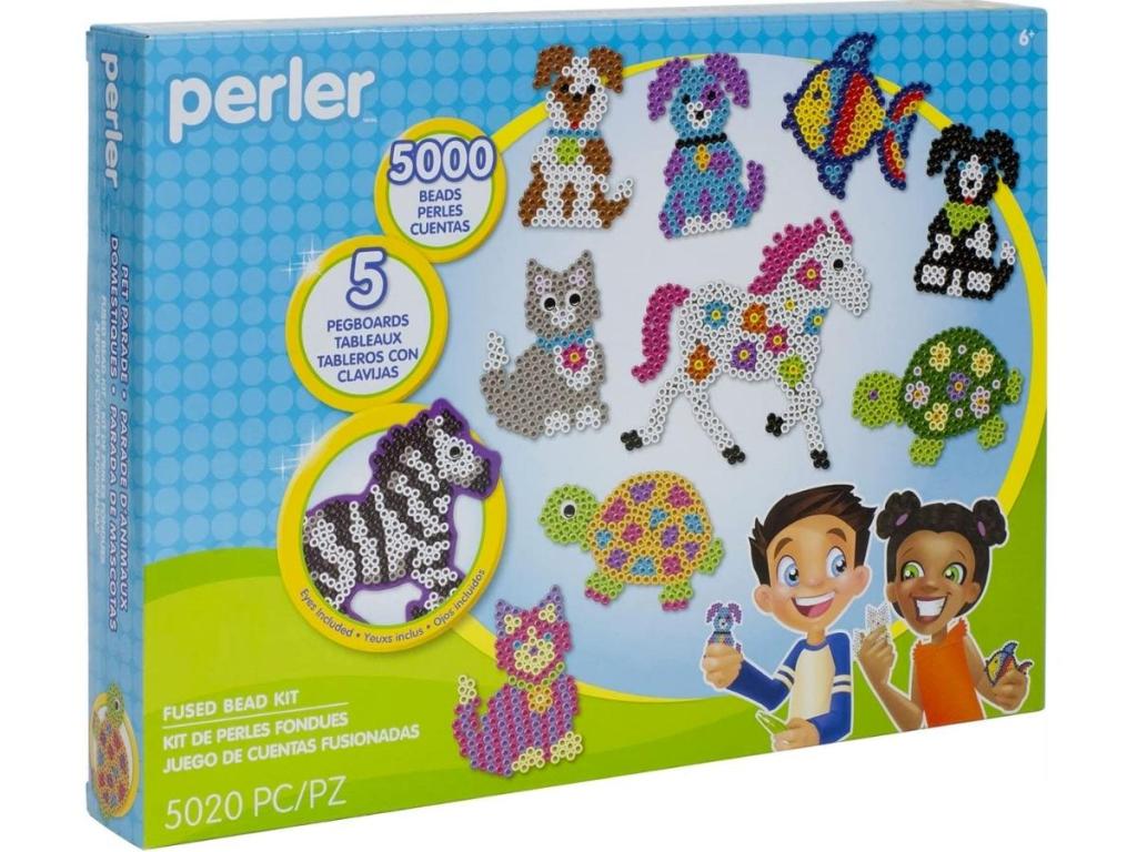 Perler Beads Kit w/ Animal Peg Boards & Over 5,000 Beads Just 7.49 on