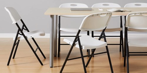 SIX Plastic Folding Chairs Just $71.45 Shipped on Amazon (Regularly $190) – Only $11.91 Each