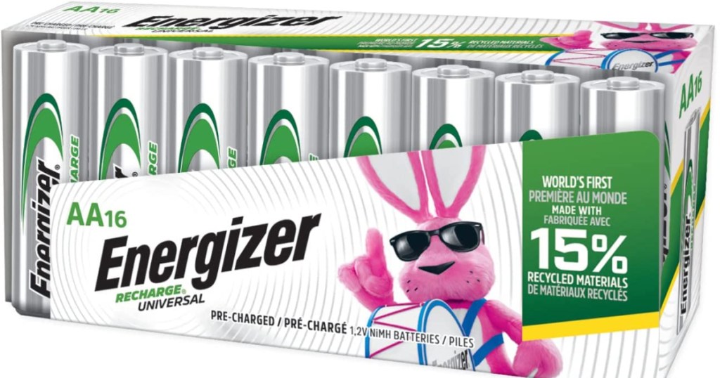 Energizer Rechargeable 2300 mAH AA Batteries, 16-pack