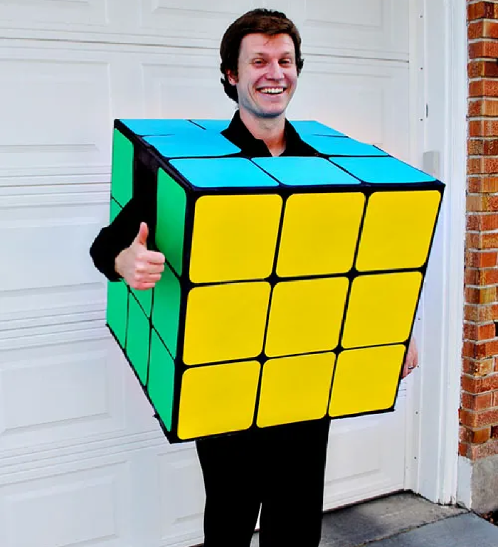 A DIY Rubiks Cube costume from The Benson Street