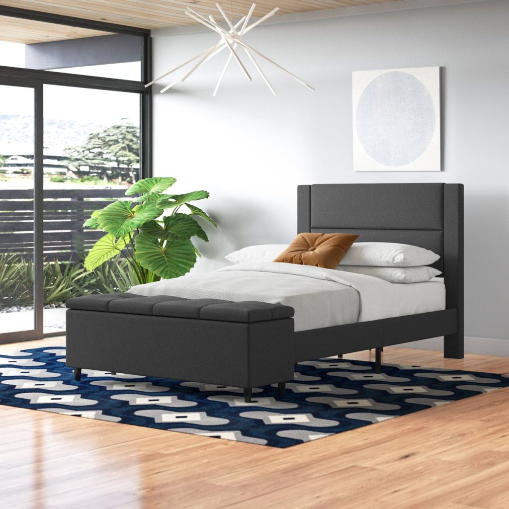 best storage beds - schreffler upholstered storage bed wayfair