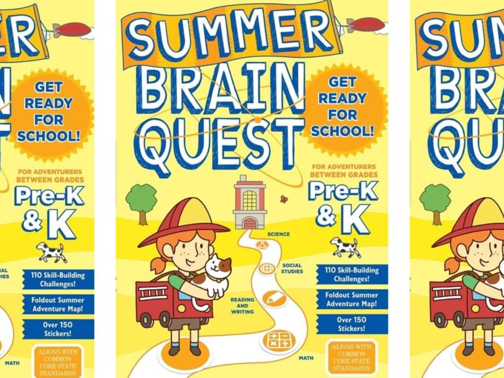3 yellow books: summer brain quest pre K