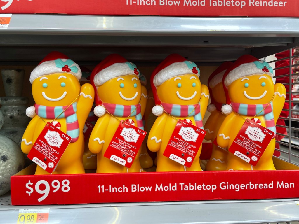 Holiday Time Blow Mold Tabletop 11 inch Gingerbread Man
