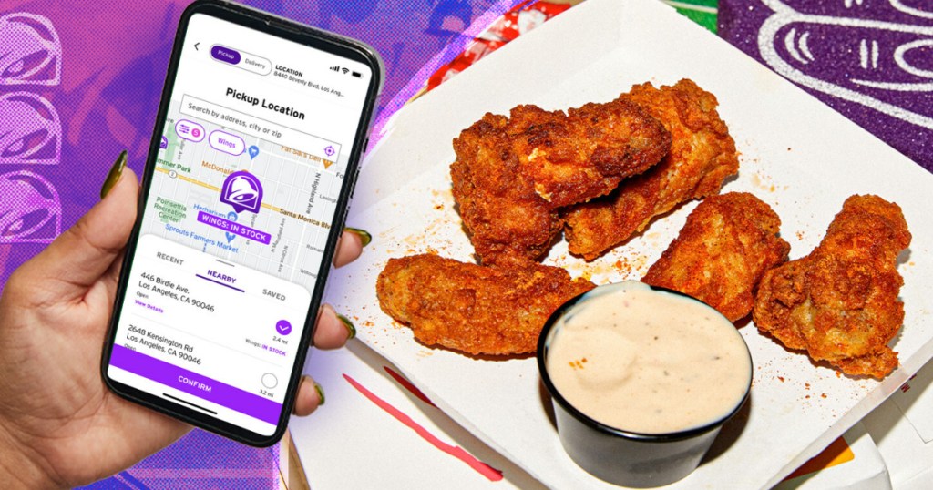 Taco Bell Chicken Wings App locator