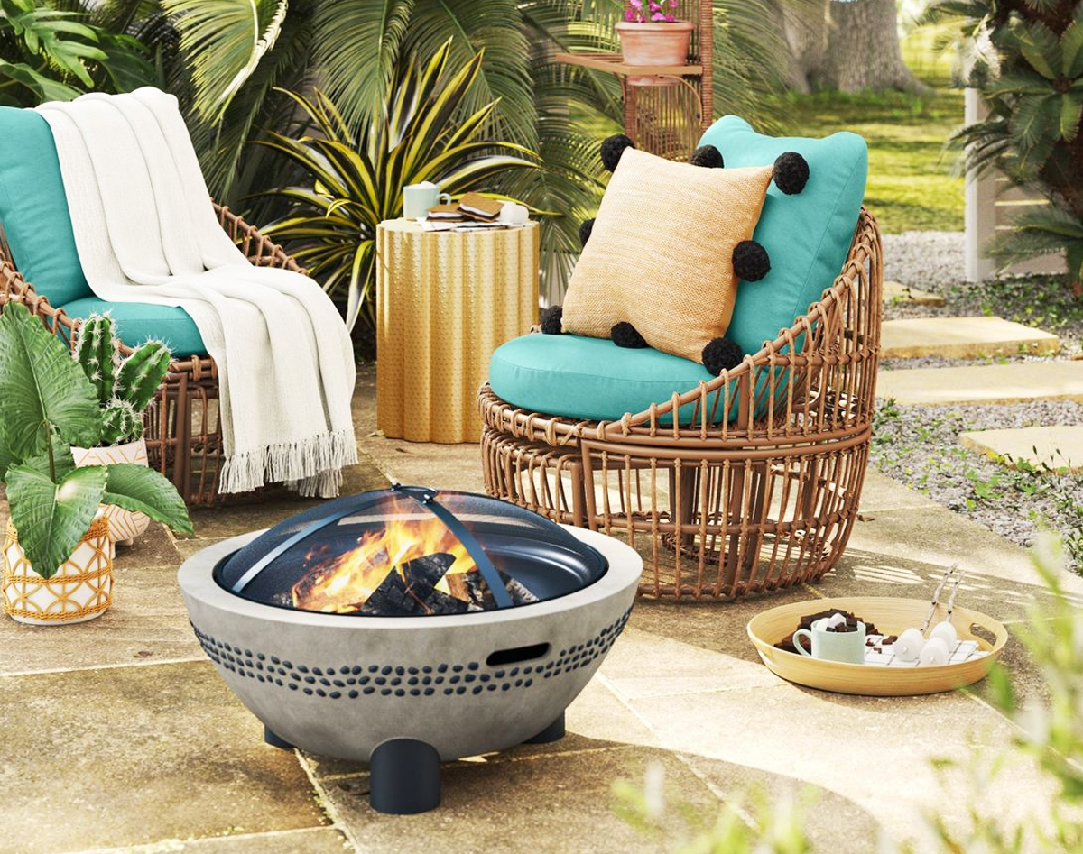 target patio sets with fire pit