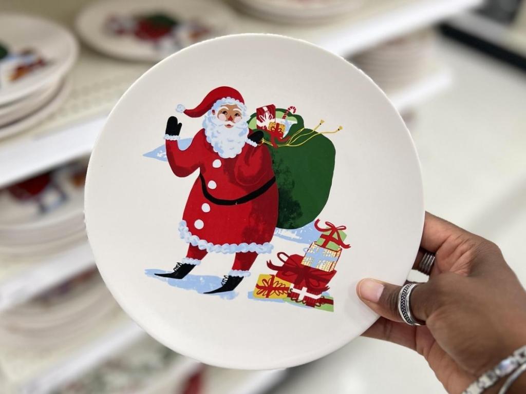 Threshold 7.5" Stoneware Appetizer Plate, Santa
