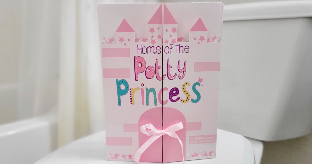 Princess Potty Training Gift Set on toilet