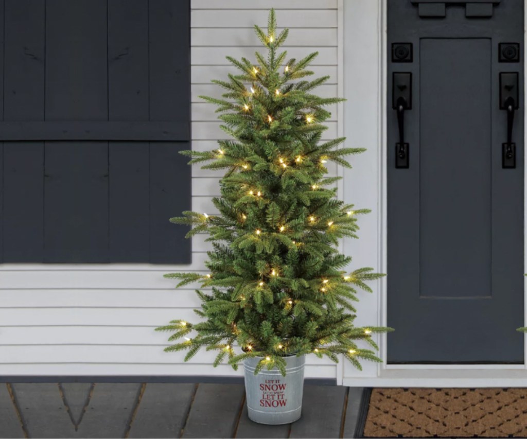 Tree in Galvanized Pot Tree