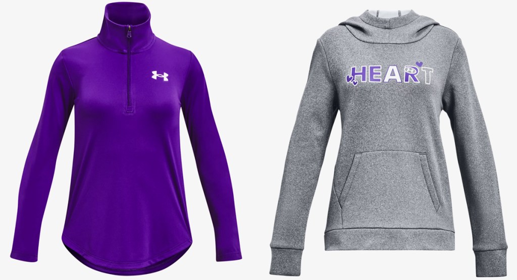 two under armour girls hoodies