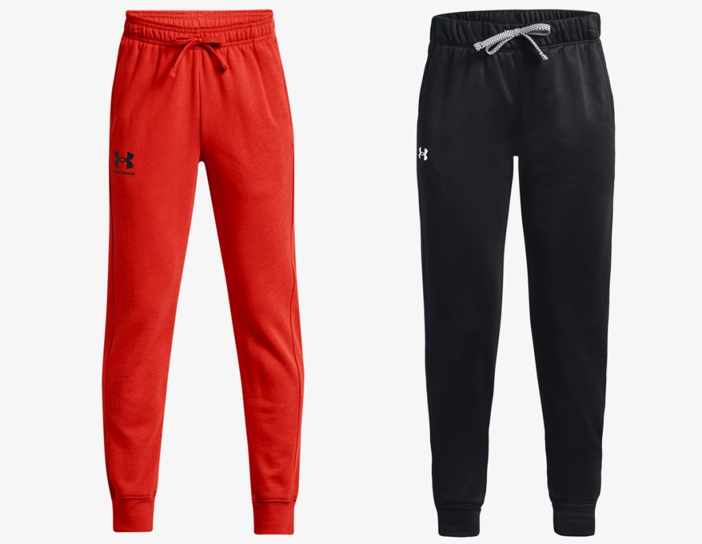 two pairs of under armour joggers