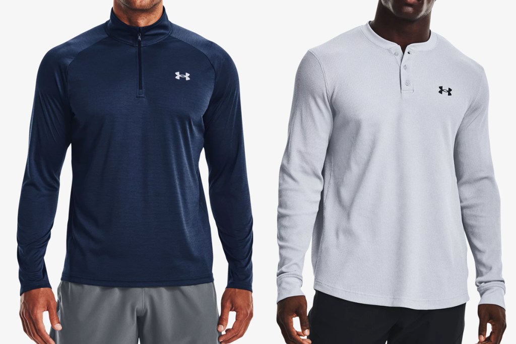 two men in under armour tops