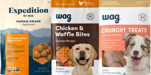 Amazon Brand Wag Dog Treats From $4.98 Shipped (Includes 1-Year Satisfaction Guarantee)