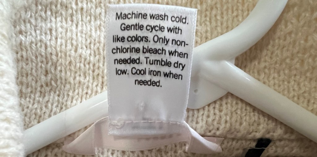 Washing instructions for Lauren Conrad Kohl's Cape Sweater