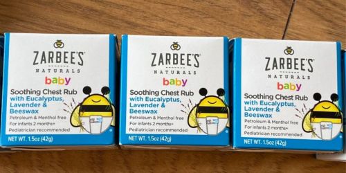 Zarbee’s Baby Soothing Chest Rub Only $2.78 After Walmart Cash