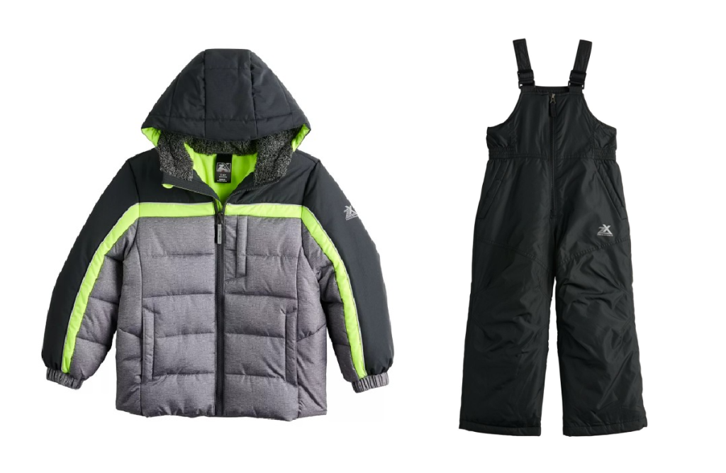ZeroXposur Puffer Jacket and Snow Pants from Kohls