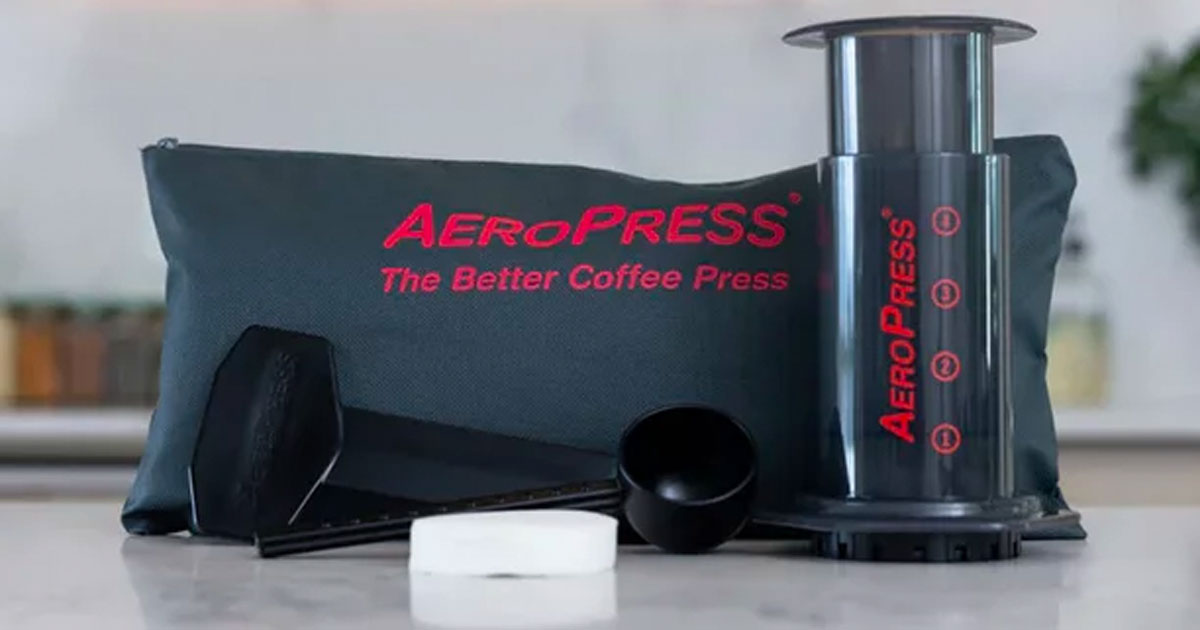 AeroPress Coffee Maker w/ Storage Bag Just 29.95 on