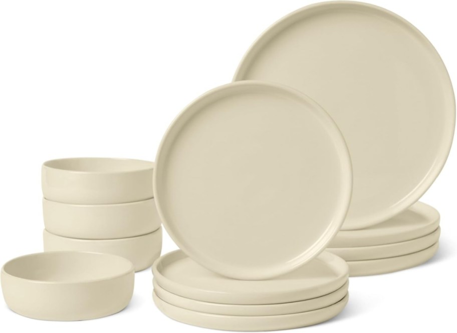 ivory colored 12 piece service for 4 dinnerware set