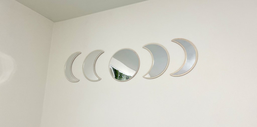 moon mirrors on wall